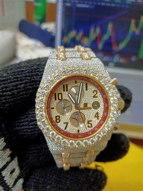 fake iced out watches uk|moissanite iced out watches.